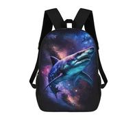 sinyumoney Zaini Stampati 3D Per Bambini Galactic Shark Art Print-1 Zaini Alla Moda E Casual Borse Da Viaggio Carino, Zaini Casual Per Ragazzi E Ragazze, Stile:, 17"