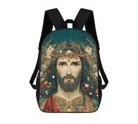 sinyumoney Zaini Stampati 3D Per Bambini Golden Crown Astratto Artwork Zaini Alla Moda E Casual Borse Da Viaggio Carino, Zaini Casual Per Ragazzi E Ragazze, Stile: 14., 17"