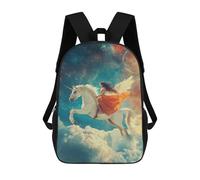 sinyumoney Zaini Stampati 3D Per Bambini Rainbow Lake con Swan Zaini Alla Moda E Casuali, Borse Da Viaggio Carine, Zaini Casual Per Ragazzi E Ragazze, Stile: 8., 17"