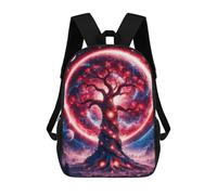 sinyumoney Zaini Stampati 3D Per Bambini Red Fantasy Space Tree Borse Per Libri Ragazzo Ragazza Borsa Scuola Per Bambini Zaino Con Grandi Tasche Per La Scuola, Red Fantasy Space Tree, 17"