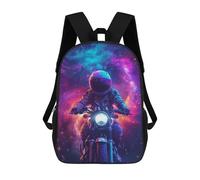 sinyumoney Zaini Stampati 3D Per Bambini Red Fantasy Space Tree Borse Per Libri Ragazzo Ragazza Borsa Scuola Per Bambini Zaino Con Grandi Tasche Per La Scuola, Motor Astronaut In Space, 17"