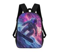 sinyumoney Zaini Stampati 3D Per Bambini Red Fantasy Space Tree Borse Per Libri Ragazzo Ragazza Borsa Scuola Per Bambini Zaino Con Grandi Tasche Per La Scuola, Surfing Astronaut, 17"
