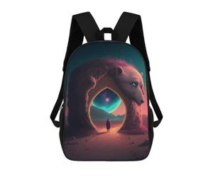sinyumoney Zaini Stampati 3D Per Bambini Red Fantasy Space Tree Borse Per Libri Ragazzo Ragazza Borsa Scuola Per Bambini Zaino Con Grandi Tasche Per La Scuola, Space Is Wild Soldier, 17"