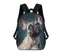 sinyumoney Zaini Stampati 3D Per Bambini Space Cat Borsa Da Scuola Per Bambini, Borsa Da Viaggio, Borsa Per Libri Alla Moda Grande Zaino, Splatter Expression Dog, 17"