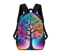 sinyumoney Zaini Stampati 3D Per Bambini, Zaini Alla Moda E Casual Per Ragazzi, Studenti Della Scuola E Del Collegio., Colorful Fractal Tree, 17"