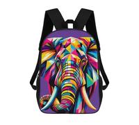 sinyumoney Zaini Stampati 3D Per Bambini, Zaini Alla Moda E Casual Per Ragazzi, Studenti Della Scuola E Del Collegio., Elephant Wpap Pop Art, 17"