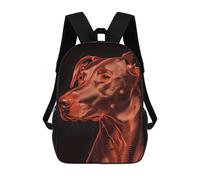sinyumoney Zaini Stampati 3D Per Bambini, Zaini Alla Moda E Casual Per Ragazzi, Studenti Della Scuola E Del Collegio., Abstract Doberman Dog Ritratto, 17"