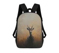 sinyumoney Zaini Stampati 3D Per Bambini, Zaini Alla Moda E Casual Per Ragazzi, Studenti Della Scuola E Del Collegio., Deer In Tall Grass Painting, 17"