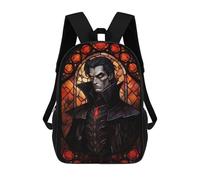 sinyumoney Zaini Stampati 3D Per Bambini, Zaini Alla Moda E Casual Per Ragazzi, Studenti Della Scuola E Del Collegio., The Vampire Count, 17"