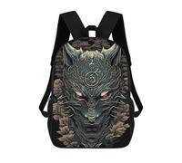 sinyumoney Zaini Stampati 3D Per Bambini, Zaini Alla Moda E Casual Per Ragazzi, Studenti Della Scuola E Del Collegio., Mask Wolf, 17"