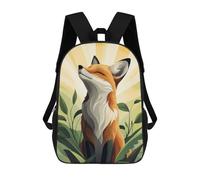 sinyumoney Zaini Stampati 3D Per Bambini, Zaini Alla Moda E Casual Per Ragazzi, Studenti Della Scuola E Del Collegio., Smiling Fox In Sunlight, 17"