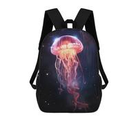 sinyumoney Zaini Stampati 3D Per Bambini, Zaini Alla Moda E Casual Per Ragazzi, Studenti Della Scuola E Del Collegio., Jellyfish In Space, 17"