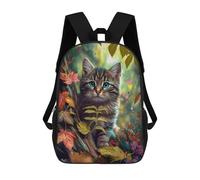 sinyumoney Zaini Stampati in 3D 17inch Zaini Per Bambini Cute Kitten Zaini Scolastici Per Bambini Borse Da Viaggio Carine Zaino Casual Per Esterni Per Ragazzi