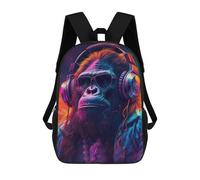 sinyumoney Zaini, Zaino Scolastico Per Bambini, Zaini Per Bambini Stampati in 3D Chill Monkey -2, Borse Da Viaggio Carine Per L'asilo, Zaino Casual Per Ragazzi Studenti 17inch