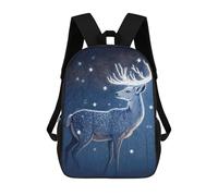 sinyumoney Zaini, Zaino Scolastico Per Bambini, Zaini Per Bambini Stampati in 3D Enchanted Winter Deer -1, Borse Da Viaggio Carine Per L'asilo, Zaino Casual Per Ragazzi Studenti 17inch