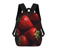 sinyumoney Zaino 3D Alone in The Dark Scuola Borsa Per Ragazzi Zaino Libri Zaino Alla Moda Per Computer Portatile Zaino Per Ragazzi E Ragazze, Sweet Red Strawberries, 17"