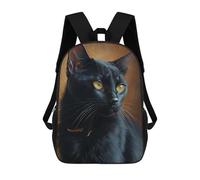 sinyumoney Zaino 3D Divertente E Alla Moda Per Ragazzi E Ragazze Adolescenti Bombay Cat Oil Paint Zaino Con Stampa 3D Per Bambini, Zaini Per La Scuola Primaria 17inch