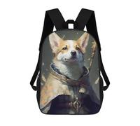 sinyumoney Zaino 3D Divertente E Alla Moda Per Ragazzi E Ragazze Adolescenti Corgi The Wizard Zaino Con Stampa 3D Per Bambini, Zaini Per La Scuola Primaria 17inch