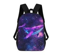 sinyumoney Zaino 3D Divertente E Alla Moda Per Ragazzi E Ragazze Adolescenti Cosmic Whale in Starry Galaxy Zaino Con Stampa 3D Per Bambini, Zaini Per La Scuola Primaria 17inch