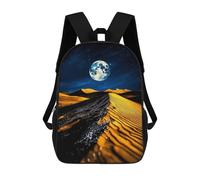 sinyumoney Zaino 3D Divertente E Alla Moda Per Ragazzi E Ragazze Adolescenti Lunar Dunes Moonlit Desert And Shimmering Path Zaino Con Stampa 3D Per Bambini, Zaini Per La Scuola Primaria 17inch