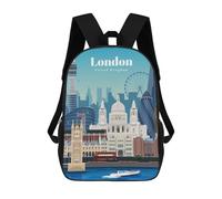 sinyumoney Zaino 3D Divertente E Alla Moda Per Ragazzi E Ragazze Adolescenti Travel to And Visit London Zaino Con Stampa 3D Per Bambini, Zaini Per La Scuola Primaria 17inch