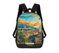 sinyumoney Zaino 3D Divertente E Alla Moda Per Ragazzi E Ragazze Adolescenti Vienna Cityscape Zaino Con Stampa 3D Per Bambini, Zaini Per La Scuola Primaria 17inch