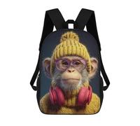 sinyumoney Zaino 3D impermeabile per bambini, stile scolaro, carino e alla moda, per ragazze e ragazzi., Stile-6, 17"