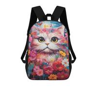 sinyumoney Zaino 3D impermeabile per bambini, stile scolaro, carino e alla moda, per ragazze e ragazzi., Stile: 14., 17"