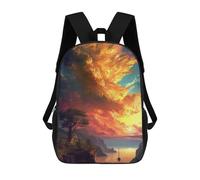 sinyumoney Zaino 3D impermeabile per bambini, stile scolaro, carino e alla moda, per ragazze e ragazzi., Stile: 3., 17"