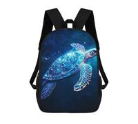 sinyumoney Zaino 3D Per Bambini Cosmic Space Dolphin Borse Stampate Borsa Da Scuola Zaino Leggero Zaino Alla Moda E Divertente Per Bambini, Cosmic Sea Turtle, 17"