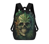 sinyumoney Zaino 3D Per Bambini Cute Snow Leopard Cub in Mountains Watercolor Borse Stampate Borsa Scuola Zaino Leggero Zaino Alla Moda E Divertente Per Bambini, Weed VII, 17"