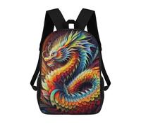 sinyumoney Zaino 3D Per Bambini Wolf Sky Night Moon Animale Borse Stampate Borsa Scuola Zaino Leggero Zaino Alla Moda E Divertente Per I Bambini, Scales Of Infinity, 17"