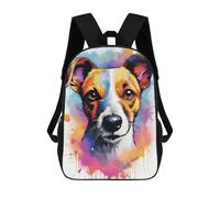 sinyumoney Zaino con stampa 3D per bambini astronaut Space Leone, zaino alla moda per scuola, viaggi e tempo libero, grande zaino per ragazzi e ragazze, Jack Russell Terrier, 17"