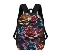 sinyumoney Zaino con stampa 3D per bambini Bear Soldier Funny, zaino alla moda per scuola, viaggi e tempo libero, grande zaino da giorno per ragazzi e ragazze, Rosa colorato 3D, 17"