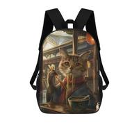 sinyumoney Zaino con stampa 3D per bambini Galactic Infinity, zaino alla moda per scuola, viaggi e tempo libero, grande zaino da giorno per ragazzi e ragazze, Divertente Cat Ramen Noodles, 17"
