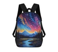 sinyumoney Zaino con stampa 3D per bambini Kitty Pirata, zaino alla moda per scuola, viaggi e tempo libero, grande zaino per ragazzi e ragazze, Colors Of The Mountain Sky, 17"