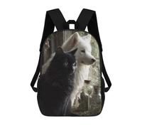sinyumoney Zaino con stampa 3D per bambini Magical Wizard Cats, Zaino alla moda per scuola, viaggi e tempo libero, grande zaino da giorno per ragazzi e ragazze, Stile: 8., 17"