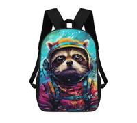 sinyumoney Zaino con stampa 3D per bambini Space Dog Adventure-285, zaino alla moda per scuola, viaggi e tempo libero, grande zaino da giorno per ragazzi e ragazze, Stile-17, 17"
