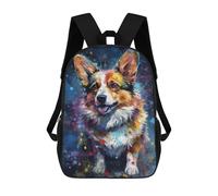 sinyumoney Zaino con stampa 3D per bambini, stile casual e alla moda, ideale per ragazze e ragazzi., Corgi Dog Painting, 17"