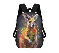 sinyumoney Zaino con stampa 3D per bambini, stile casual e alla moda, ideale per ragazze e ragazzi., Kangaroo Painting, 17"