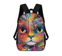 sinyumoney Zaino da scuola per bambini con stampa 3D Vibrant Skull con Headphones Artwork con grande capacità, ideale per ragazzi della scuola elementare e media, Style-13, 17"
