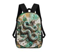 sinyumoney Zaino Per Bambini 3D Abstract Snake Kintsugi Borse Stampate Zaino Scolastico Borse Scolastiche Leggere Zainetto Divertente Alla Moda Zaino Per Studenti Per Bambini 17inch