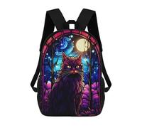 sinyumoney Zaino Per Bambini 3D Anggora Cat Abstract Borse Stampate Zaino Scolastico Borse Scolastiche Leggere Zainetto Divertente Alla Moda Zaino Per Studenti Per Bambini 17inch