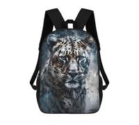 sinyumoney Zaino Per Bambini 3D Blue-Eyed Leopard Majesty Borse Stampate Zaino Scolastico Borse Scolastiche Leggere Zainetto Divertente Alla Moda Zaino Per Studenti Per Bambini 17inch