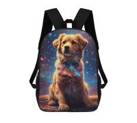 sinyumoney Zaino Per Bambini 3D Cute Dog Space Collage Borse Stampate Zaino Scolastico Borse Scolastiche Leggere Zainetto Divertente Alla Moda Zaino Per Studenti Per Bambini 17inch