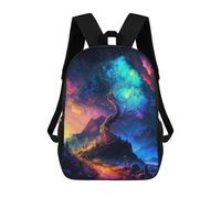 sinyumoney Zaino Per Bambini 3D Enchanted Cosmic Tree -3 Borse Stampate Zaino Scolastico Borse Scolastiche Leggere Zainetto Divertente Alla Moda Zaino Per Studenti Per Bambini 17inch