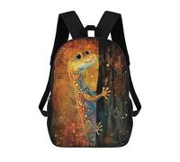 sinyumoney Zaino Per Bambini 3D Happy Gecko Borse Stampate Zaino Scolastico Borse Scolastiche Leggere Zainetto Divertente Alla Moda Zaino Per Studenti Per Bambini 17inch