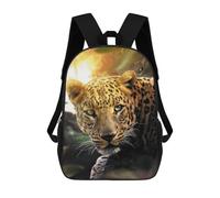 sinyumoney Zaino Per Bambini 3D Leopard in The Wild -2 Borse Stampate Zaino Scolastico Borse Scolastiche Leggere Zainetto Divertente Alla Moda Zaino Per Studenti Per Bambini 17inch