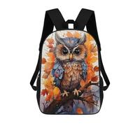 sinyumoney Zaino Per Bambini 3D Owl Night Borse Stampate Zaino Scolastico Borse Scolastiche Leggere Zainetto Divertente Alla Moda Zaino Per Studenti Per Bambini 17inch