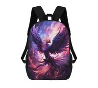 sinyumoney Zaino Per Bambini 3D Phoenix Rise Mythical Artwork -3 Borse Stampate Zaino Scolastico Borse Scolastiche Leggere Zainetto Divertente Alla Moda Zaino Per Studenti Per Bambini 17inch